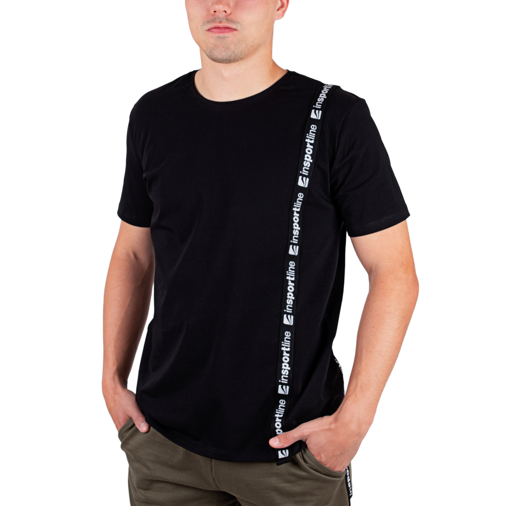 Pánské triko inSPORTline Sidestrap Man  M  černá - černá
