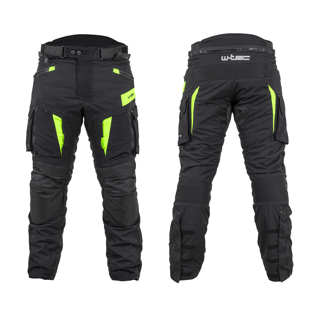 Moto kalhoty W-TEC Aircross  černá-fluo žlutá  XXL - černá,fluo žlutá