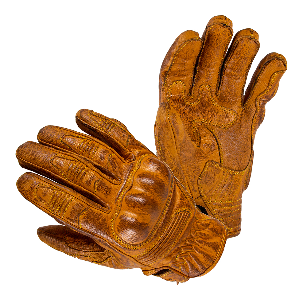 Kožené moto rukavice W-TEC Trogir hnědá - S