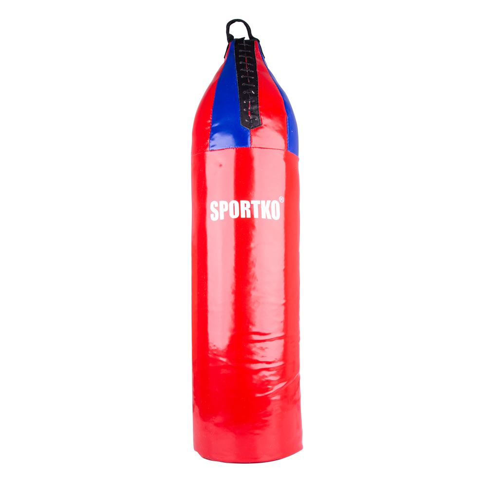 Dětský boxovací pytel SportKO MP7 24x80cm / 10kg  červeno-modrá - červeno,modrá