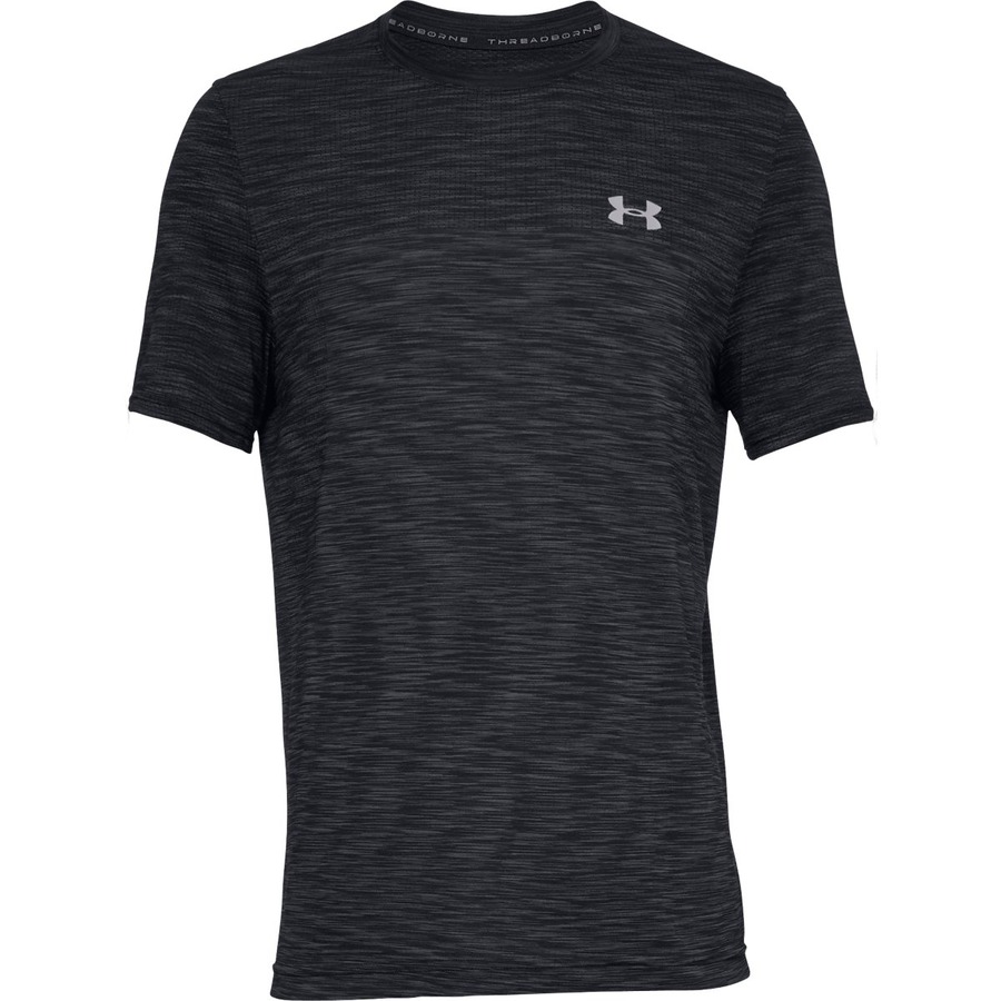 Pánské triko Under Armour Vanish Seamless SS  Black  M.

Materiál skvěle odvádí pot a rychle schne, díky technologii 4-Way Stretch se také přizpůsobí každému vašemu pohybu.

Pro co nejlepší prodyšnost jsou na zádech strategicky umístěné panely ze síťoviny.


	lehké sportovní triko z jemného materiálu
	téměř bezešvý design pro co největší pohodlí
	technologie 4-Way Stretch, která zajišťuje nadprůměrnou flexibilitu materiálu
	materiál skvěle odvádí pot a rychle schne
	panely ze síťoviny pro ještě větší prodyšnost
	materiál: 55 % polyester, 45 % nylon
	střih: fitted (přiléhavý)