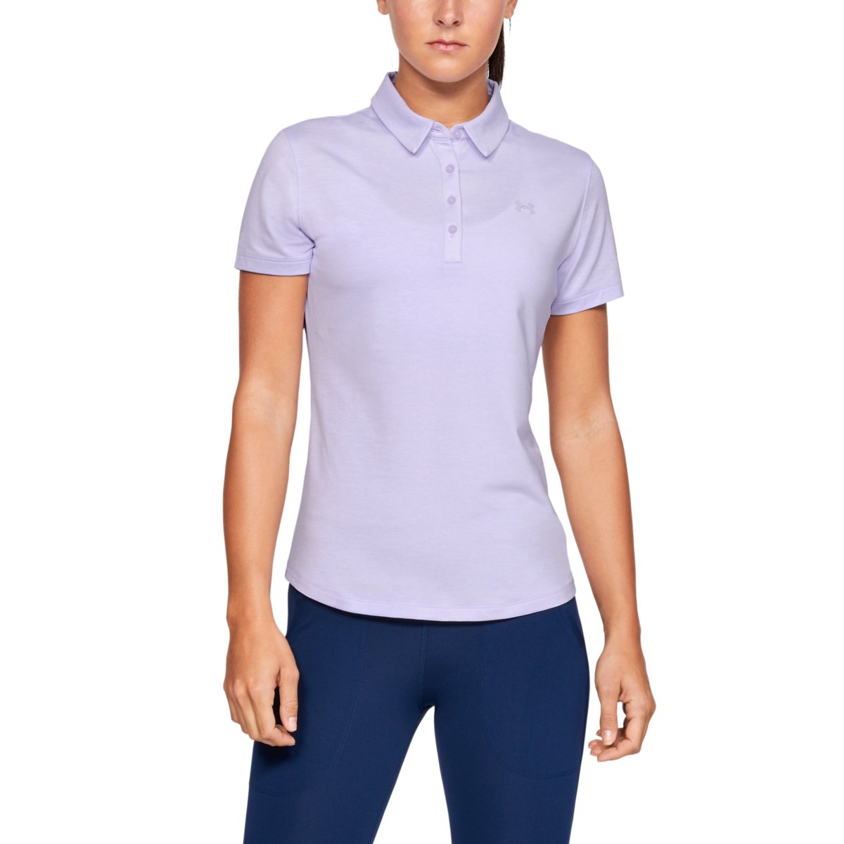 Dámské triko s límečkem Under Armour Zinger Short Sleeve Polo Salt Purple - M