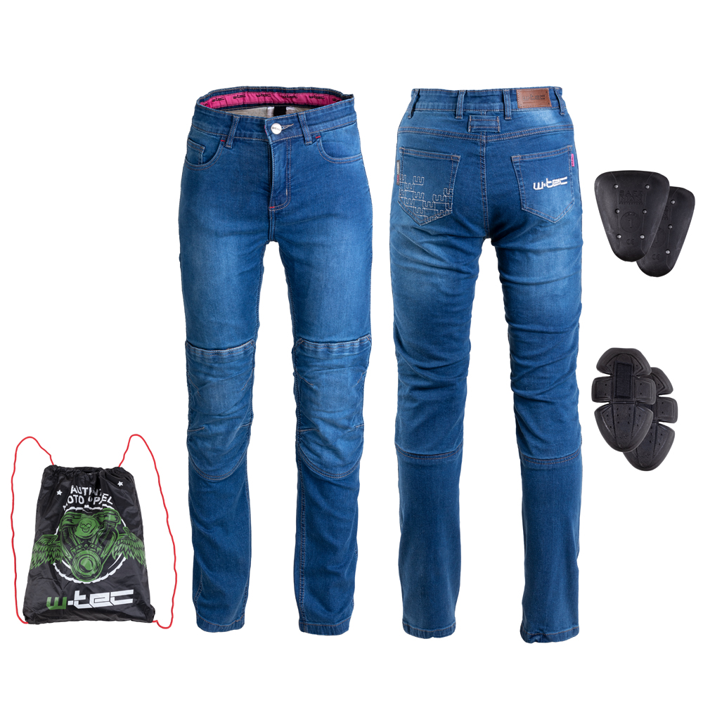 Dámské moto jeansy W-TEC GoralCE  L  modrá - modrá