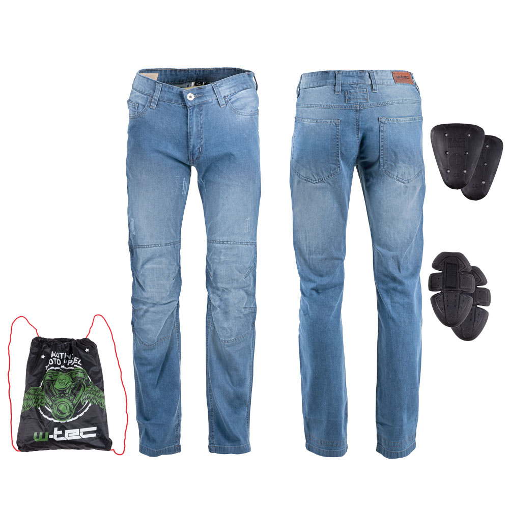 Pánské moto jeansy W-TEC Shiquet modrá - XXL