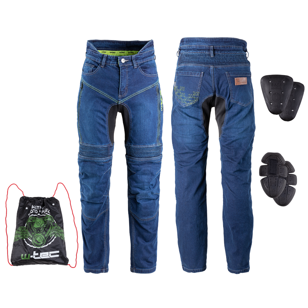 Pánské moto jeansy W-TEC Biterillo  modrá  L - modrá