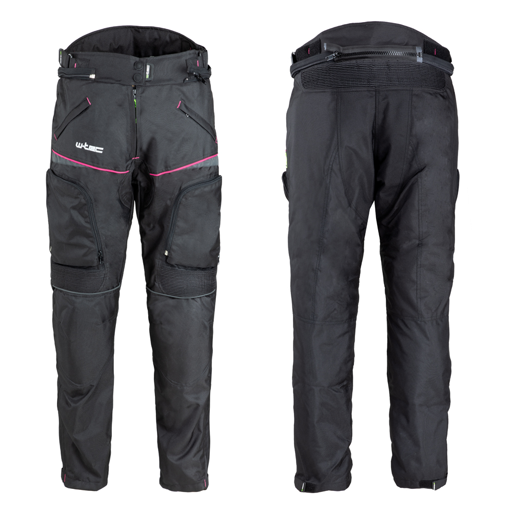 Dámské moto kalhoty W-TEC Propant Lady  XL  černo-růžová - černo, růžová