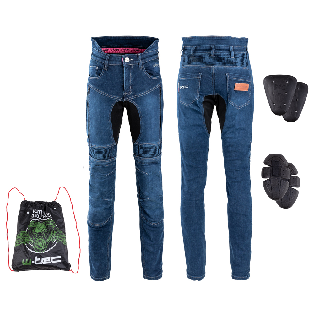 Dámské moto jeansy W-TEC Biterillo Lady modrá - XL