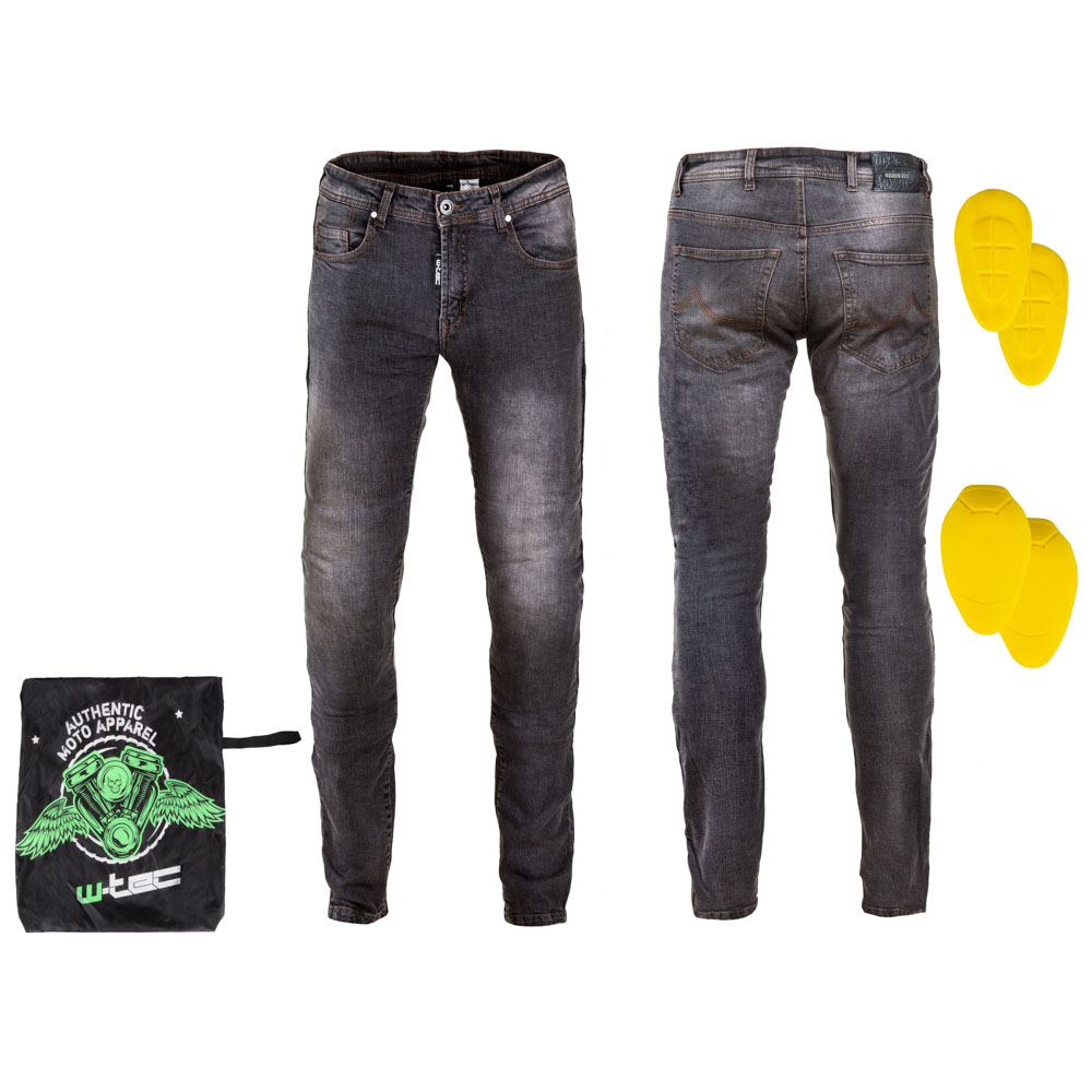 Pánské moto jeansy W-TEC Kancelor  šedá  6XL - šedá