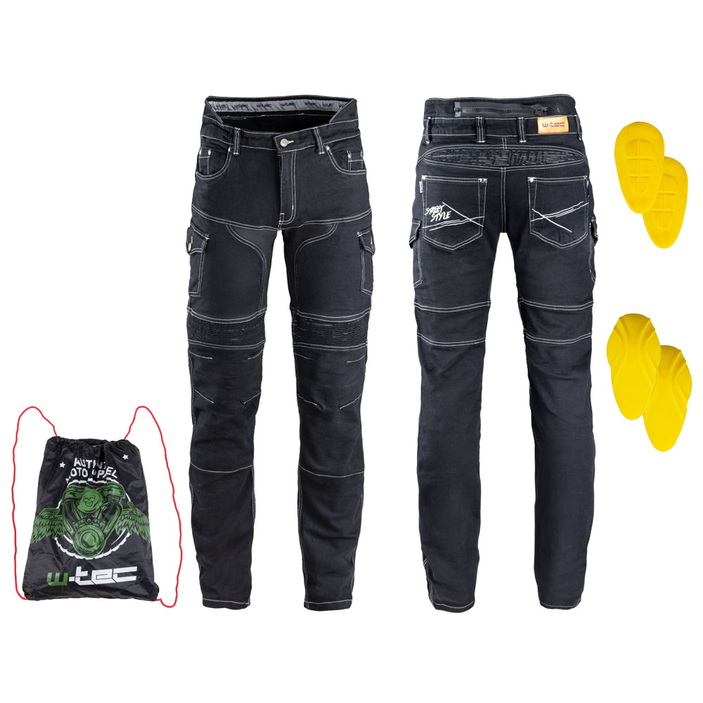 Pánské moto jeansy W-TEC Aredator EVO černá - 42