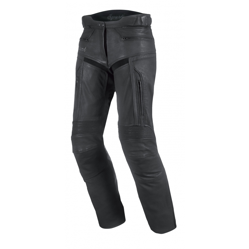 Dámské kožené moto kalhoty Spark Virginia černá - XXS