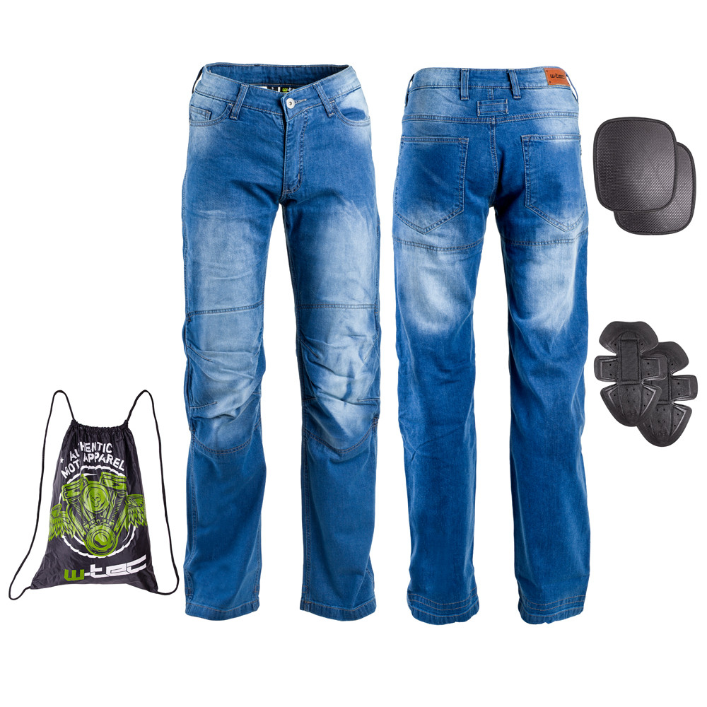 Pánské moto jeansy W-TEC Davosh  modrá  XL - modrá