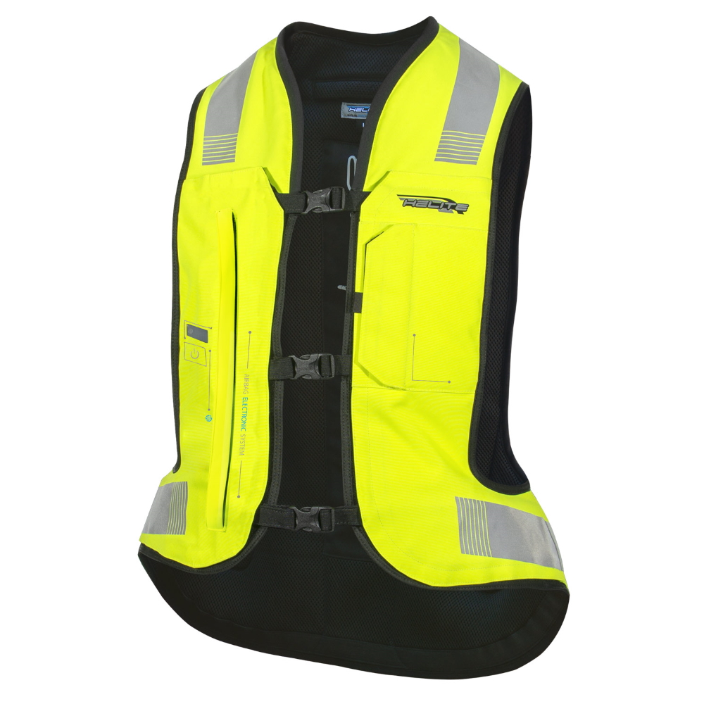 Airbagová vesta Helite e-Turtle HiVis, elektronická žlutá - S