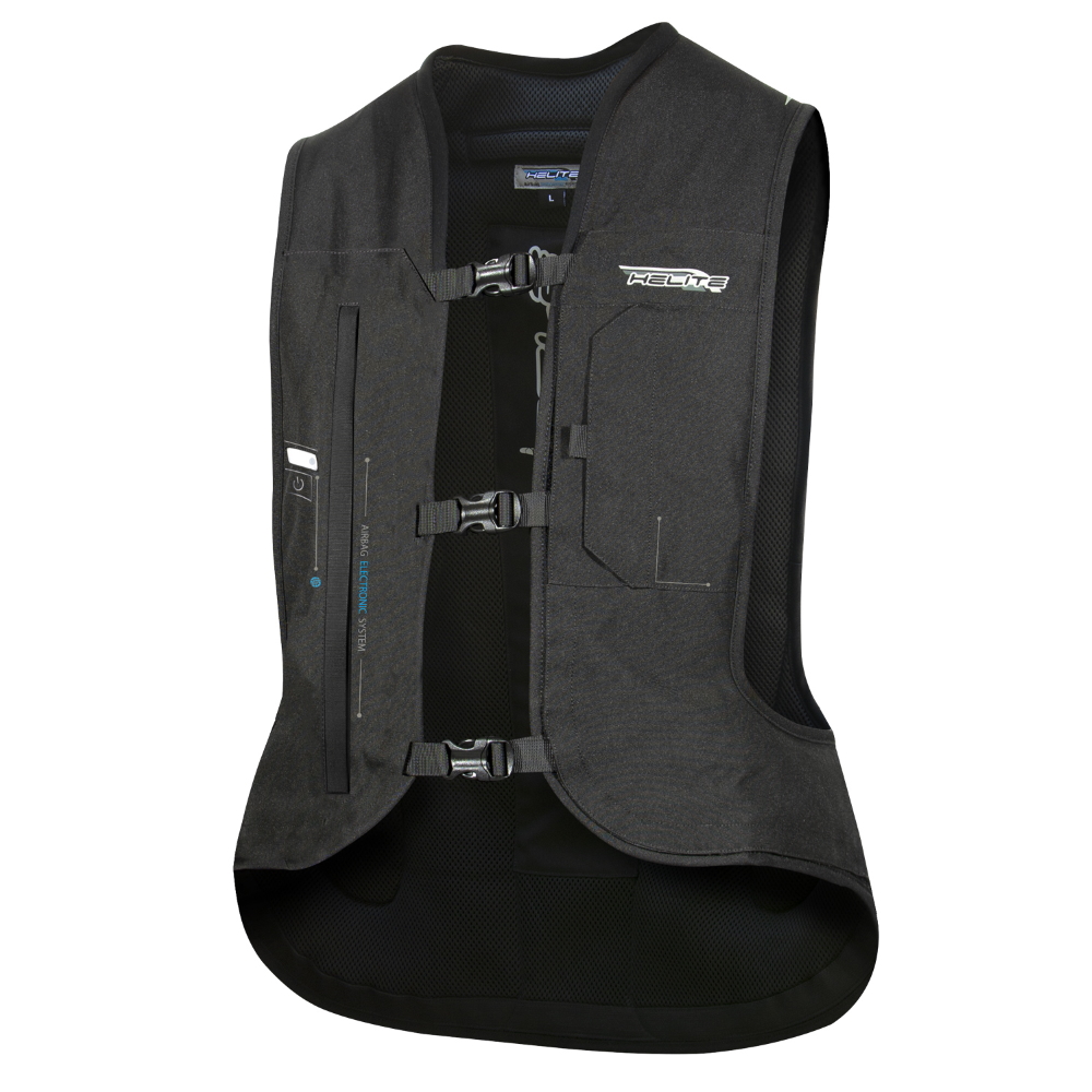 Airbagová vesta Helite e-Turtle černá rozšířená, elektronická  černá  L - černá