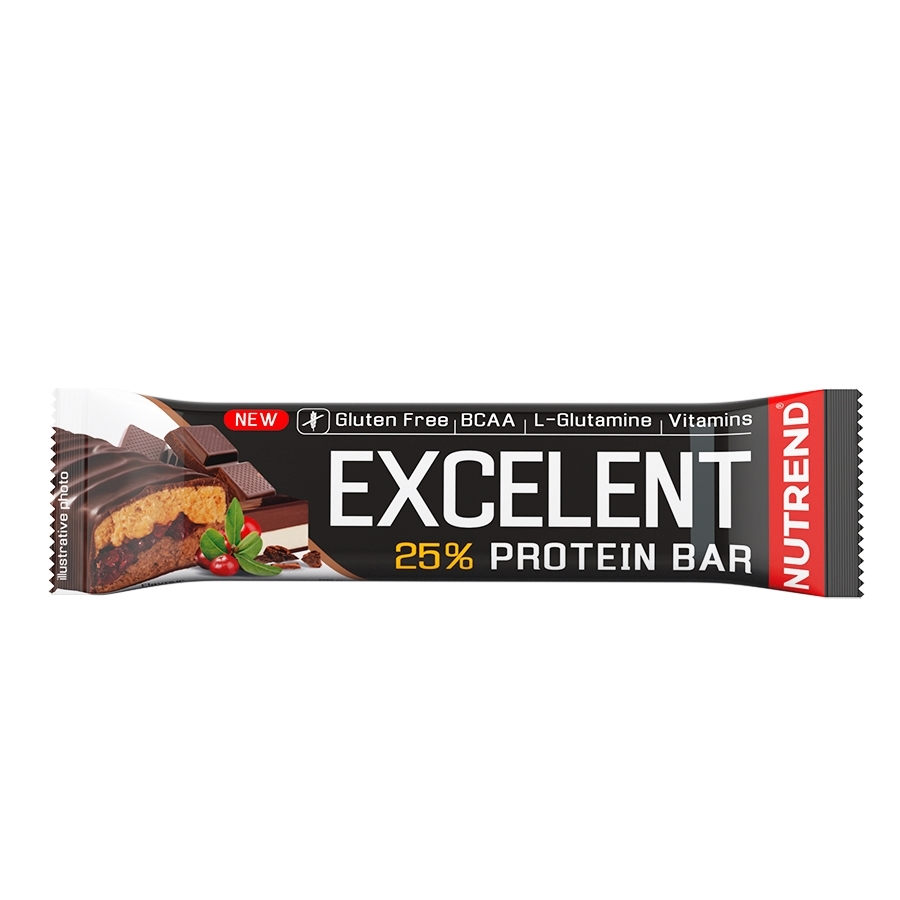 Proteinová tyčinka Nutrend Excelent Bar Double, 40 g čokoláda+nugát s brusinkami