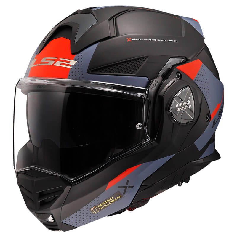 Výklopná moto přilba LS2 FF901 Advant X Oblivion Matt Black Blue P/J  XS (53-54)