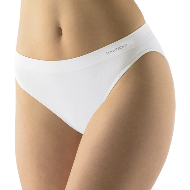 Klasické kalhotky s úzkým bokem EcoBamboo bílá - L/XL