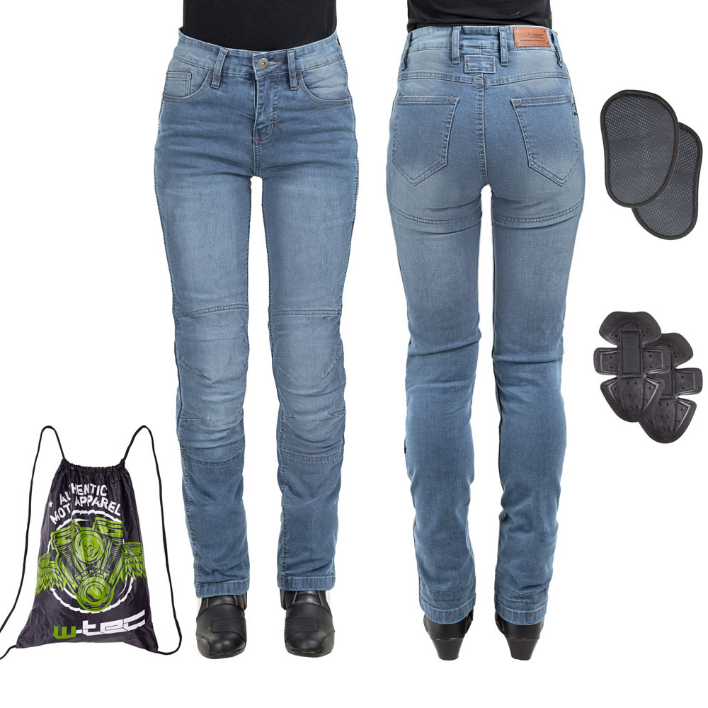 Dámské moto jeansy W-TEC Lustipa modrá - XS