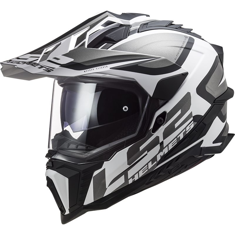 Enduro helma LS2 MX701 Explorer Alter  Matt Black White  XL (61-62) - Matt Black White
