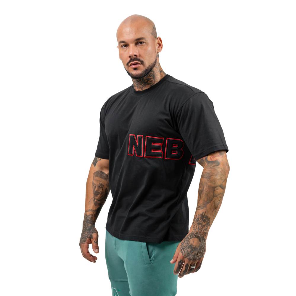 Tričko s krátkým rukávem Nebbia Dedication 709  Black  XL - Black