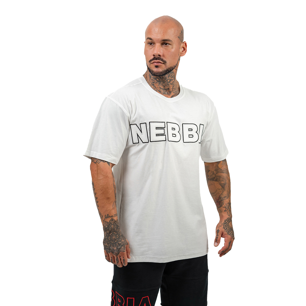 Tričko s krátkým rukávem Nebbia Legacy 711 White - L