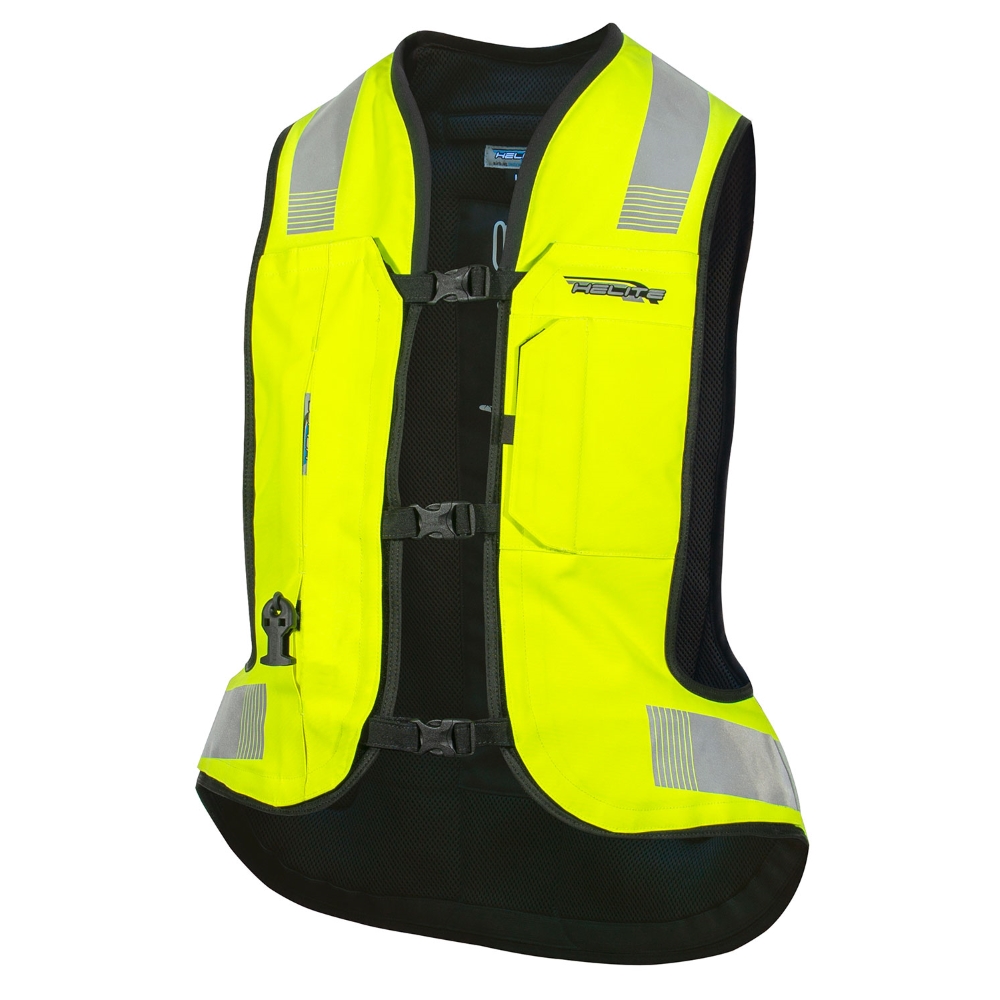Airbagová vesta Helite Turtle 2 HiVis rozšířená, mechanická s trhačkou žlutá - L