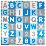 Mata piankowa puzzle inSPORTline Abecino 30x30x1 cm, 36 sztuk