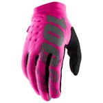 Dirt Bike Glove 100% Brisker Women's růžová/černá