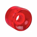 Átlátszó műanyag gördeszka kerék 60*45 mm - piros