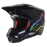 Motorcycle Helmet Alpinestars S-M5 Compass Black/Gray/Colored Glossy 2022