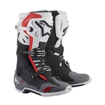 Motorcycle Boots Alpinestars Tech 10 Supervented Perforated Black/White/Gray/Red 2022 - Black/White/Grey/Red
