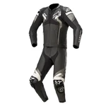 Two-Piece Motorcycle Leather Suit Alpinestars Atem 4 Black/Gray/White - Black/Grey/White