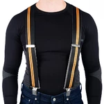 Suspenders Oxford Riggers - Cruiser, Black with Orange Stripes