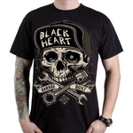 T-shirt BLACK HEART Garage gebaut - schwarz