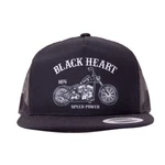 Snapback Hat BLACK HEART Bobber BLK Trucker
