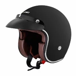 Motorcycle Helmet W-TEC YM-629 - Matt Black with Brown Padding