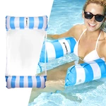 Pompowany materac leżak basenowy inSPORTline WaveBed - Niebieski