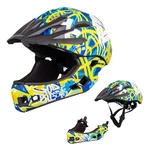 Kask Downhill na rower motor enduro zjazdowy W-TEC Delgada - Freestylowy błękit