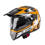 Motorcycle Helmet W-TEC Dualsport - Black-Fluo Orange