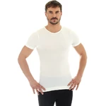 Men’s Short-Sleeved T-Shirt Brubeck Wool Comfort - Creamy White