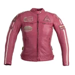 Dámska kožená moto bunda W-TEC Sheawen Lady Pink