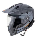 Motoradhelm W-TEC V331 PR Graphic - Schattiges Grau