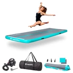 Inflatable Exercise Mat inSPORTline Airstunt 300 x 100 x 10 cm turquoise-dark gray