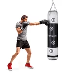 Worek bokserski treningowy inSPORTline Robkin 35x150cm / 40kg - Czarno-biały
