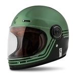 Motocyklová helma Cassida Fibre Super Hooligan černá/metalická zelená/šedá