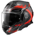 Flip-Up Motorcycle Helmet LS2 FF901 Advant X Carbon Future Glossy Red P/J
