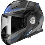 Klappbarer Motorradhelm LS2 FF901 Advant X Spectrum Schwarz Titanium Blau P/J