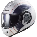 Flip-Up Motorcycle Helmet LS2 FF906 Advant Cooper White Blue P/J