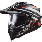Enduro Helmet LS2 MX701 Explorer C Edge Black Fluo Orange