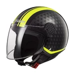 Motorcycle Helmet LS2 OF558 Sphere Lux - Crush Black H-V Yellow