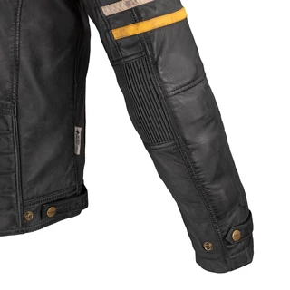 Men’s Leather Motorcycle Jacket W-TEC Traction - Black